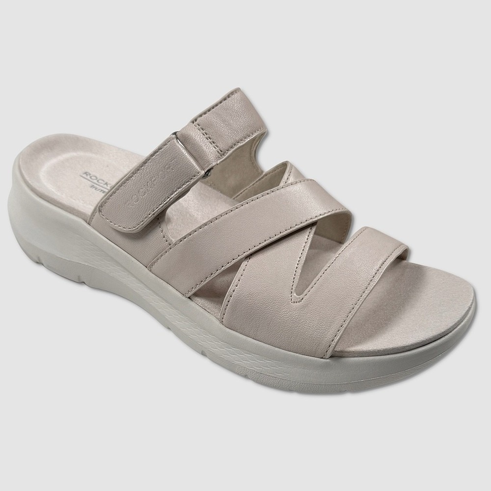 Rockport Qwyn truTECH Wedge Sandals - NEW Womens 7.5 Ivory / Cream - #49930-OF